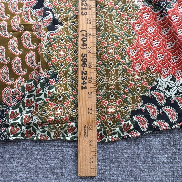 Zara Dress Womens XS Paisley Mini V-neck Long Balloon sleeves elastic cuffs - Picture 14 of 16